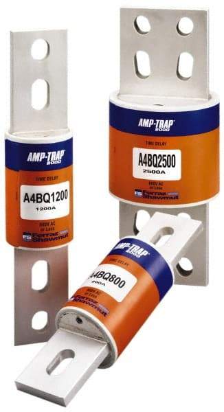 Ferraz Shawmut - 500 VDC, 600 VAC, 2000 Amp, Time Delay General Purpose Fuse - Bolt-on Mount, 10-3/4" OAL, 100 at DC, 200 at AC, 300 (Self-Certified) kA Rating, 3-1/2" Diam - All Tool & Supply