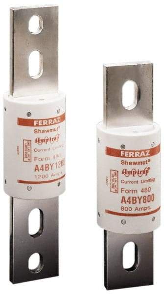 Ferraz Shawmut - 300 VDC, 600 VAC, 1600 Amp, Time Delay General Purpose Fuse - Bolt-on Mount, 10-3/4" OAL, 100 at DC, 200 at AC kA Rating, 3" Diam - All Tool & Supply