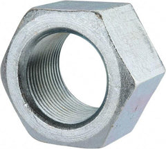 Value Collection - 1-1/2 - 12 UNF Steel Right Hand Hex Nut - 2-1/4" Across Flats, 1-9/32" High, Zinc Clear Finish - All Tool & Supply