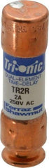 Ferraz Shawmut - 250 VAC/VDC, 2 Amp, Time Delay General Purpose Fuse - Clip Mount, 50.8mm OAL, 20 at DC, 200 at AC kA Rating, 9/16" Diam - All Tool & Supply