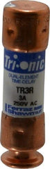 Ferraz Shawmut - 160 VDC, 250 VAC, 3 Amp, Time Delay General Purpose Fuse - Clip Mount, 50.8mm OAL, 20 at DC, 200 at AC kA Rating, 9/16" Diam - All Tool & Supply