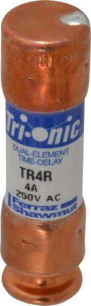 Ferraz Shawmut - 160 VDC, 250 VAC, 4 Amp, Time Delay General Purpose Fuse - Clip Mount, 50.8mm OAL, 20 at DC, 200 at AC kA Rating, 9/16" Diam - All Tool & Supply