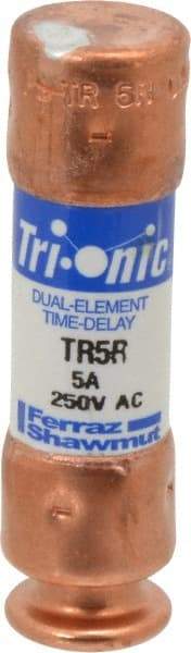 Ferraz Shawmut - 160 VDC, 250 VAC, 5 Amp, Time Delay General Purpose Fuse - Clip Mount, 50.8mm OAL, 20 at DC, 200 at AC kA Rating, 9/16" Diam - All Tool & Supply