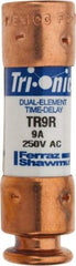 Ferraz Shawmut - 160 VDC, 250 VAC, 9 Amp, Time Delay General Purpose Fuse - Clip Mount, 50.8mm OAL, 20 at DC, 200 at AC kA Rating, 9/16" Diam - All Tool & Supply