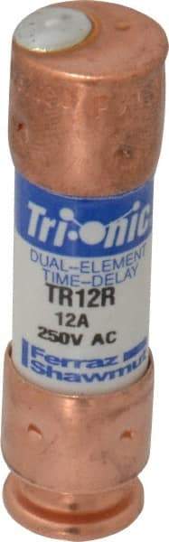 Ferraz Shawmut - 160 VDC, 250 VAC, 12 Amp, Time Delay General Purpose Fuse - Clip Mount, 50.8mm OAL, 20 at DC, 200 at AC kA Rating, 9/16" Diam - All Tool & Supply