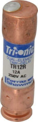 Ferraz Shawmut - 160 VDC, 250 VAC, 12 Amp, Time Delay General Purpose Fuse - Clip Mount, 50.8mm OAL, 20 at DC, 200 at AC kA Rating, 9/16" Diam - All Tool & Supply