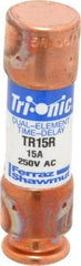 Ferraz Shawmut - 160 VDC, 250 VAC, 15 Amp, Time Delay General Purpose Fuse - Clip Mount, 50.8mm OAL, 20 at DC, 200 at AC kA Rating, 9/16" Diam - All Tool & Supply