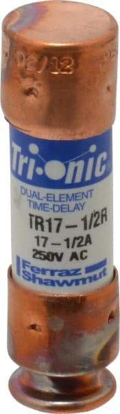 Ferraz Shawmut - 160 VDC, 250 VAC, 17.5 Amp, Time Delay General Purpose Fuse - Clip Mount, 50.8mm OAL, 20 at DC, 200 at AC kA Rating, 9/16" Diam - All Tool & Supply