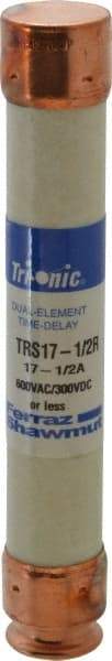 Ferraz Shawmut - 300 VDC, 600 VAC, 17.5 Amp, Time Delay General Purpose Fuse - Clip Mount, 127mm OAL, 20 at DC, 200 at AC kA Rating, 13/16" Diam - All Tool & Supply