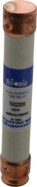 Ferraz Shawmut - 300 VDC, 600 VAC, 20 Amp, Time Delay General Purpose Fuse - Clip Mount, 127mm OAL, 20 at DC, 200 at AC kA Rating, 13/16" Diam - All Tool & Supply