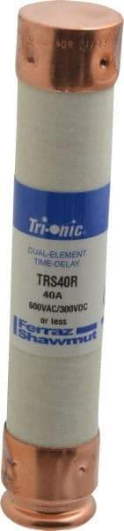 Ferraz Shawmut - 300 VDC, 600 VAC, 40 Amp, Time Delay General Purpose Fuse - Clip Mount, 5-1/2" OAL, 20 at DC, 200 at AC kA Rating, 1-1/16" Diam - All Tool & Supply