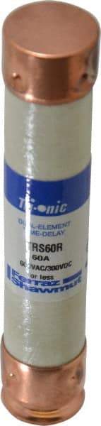 Ferraz Shawmut - 300 VDC, 600 VAC, 60 Amp, Time Delay General Purpose Fuse - Clip Mount, 5-1/2" OAL, 20 at DC, 200 at AC kA Rating, 1-1/16" Diam - All Tool & Supply