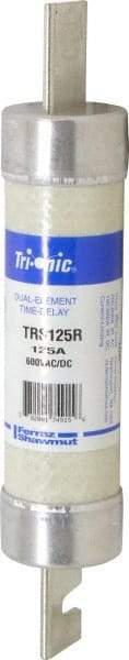 Ferraz Shawmut - 600 VAC/VDC, 125 Amp, Time Delay General Purpose Fuse - Clip Mount, 9-5/8" OAL, 100 at DC, 200 at AC kA Rating, 1-13/16" Diam - All Tool & Supply