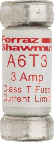 Ferraz Shawmut - 300 VDC, 600 VAC, 3 Amp, Fast-Acting General Purpose Fuse - Clip Mount, 1-1/2" OAL, 100 at DC, 200 at AC kA Rating, 9/16" Diam - All Tool & Supply