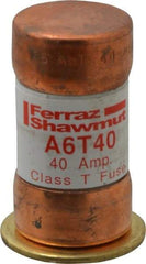 Ferraz Shawmut - 300 VDC, 600 VAC, 40 Amp, Fast-Acting General Purpose Fuse - Clip Mount, 1-9/16" OAL, 100 at DC, 200 at AC kA Rating, 13/16" Diam - All Tool & Supply