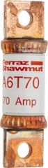 Ferraz Shawmut - 300 VDC & 600 VAC, 70 Amp, Fast-Acting General Purpose Fuse - Bolt-on Mount, 75mm OAL, 100 at DC, 200 at AC kA Rating, 13/16" Diam - All Tool & Supply