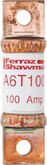 Ferraz Shawmut - 300 VDC & 600 VAC, 100 Amp, Fast-Acting General Purpose Fuse - Bolt-on Mount, 75mm OAL, 100 at DC, 200 at AC kA Rating, 13/16" Diam - All Tool & Supply