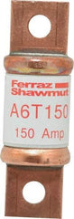 Ferraz Shawmut - 300 VDC, 600 VAC, 150 Amp, Fast-Acting General Purpose Fuse - Bolt-on Mount, 3-1/4" OAL, 100 at DC, 200 at AC kA Rating, 1-1/16" Diam - All Tool & Supply