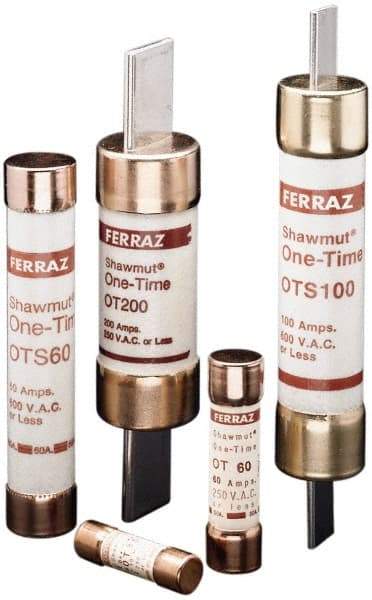 Ferraz Shawmut - 300 VDC, 600 VAC, 125 Amp, Fast-Acting General Purpose Fuse - Clip Mount, 9-5/8" OAL, 20 at DC, 50 at AC kA Rating, 1-13/16" Diam - All Tool & Supply