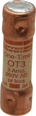 Ferraz Shawmut - 250 VAC/VDC, 3 Amp, Fast-Acting General Purpose Fuse - Clip Mount, 50.8mm OAL, 20 at DC, 50 at AC kA Rating, 9/16" Diam - All Tool & Supply