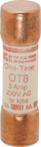 Ferraz Shawmut - 250 VAC/VDC, 8 Amp, Fast-Acting General Purpose Fuse - Clip Mount, 50.8mm OAL, 20 at DC, 50 at AC kA Rating, 9/16" Diam - All Tool & Supply