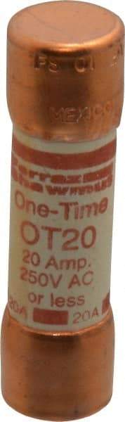 Ferraz Shawmut - 250 VAC/VDC, 20 Amp, Fast-Acting General Purpose Fuse - Clip Mount, 50.8mm OAL, 20 at DC, 50 at AC kA Rating, 9/16" Diam - All Tool & Supply