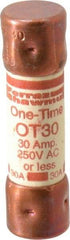 Ferraz Shawmut - 250 VAC/VDC, 30 Amp, Fast-Acting General Purpose Fuse - Clip Mount, 50.8mm OAL, 20 at DC, 50 at AC kA Rating, 9/16" Diam - All Tool & Supply