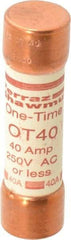 Ferraz Shawmut - 250 VAC/VDC, 40 Amp, Fast-Acting General Purpose Fuse - Clip Mount, 76.2mm OAL, 20 at DC, 50 at AC kA Rating, 13/16" Diam - All Tool & Supply