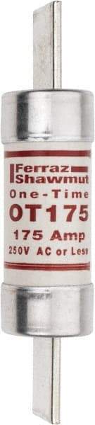 Ferraz Shawmut - 250 VAC/VDC, 175 Amp, Fast-Acting General Purpose Fuse - Clip Mount, 7-1/8" OAL, 20 at DC, 50 at AC kA Rating, 1-9/16" Diam - All Tool & Supply