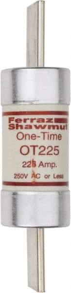 Ferraz Shawmut - 250 VAC/VDC, 225 Amp, Fast-Acting General Purpose Fuse - Clip Mount, 8-5/8" OAL, 20 at DC, 50 at AC kA Rating, 2-1/16" Diam - All Tool & Supply