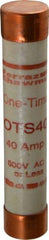 Ferraz Shawmut - 300 VDC, 600 VAC, 40 Amp, Fast-Acting General Purpose Fuse - Clip Mount, 5-1/2" OAL, 20 at DC, 50 at AC kA Rating, 1-1/16" Diam - All Tool & Supply