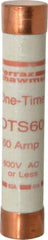 Ferraz Shawmut - 300 VDC, 600 VAC, 60 Amp, Fast-Acting General Purpose Fuse - Clip Mount, 5-1/2" OAL, 20 at DC, 50 at AC kA Rating, 1-1/16" Diam - All Tool & Supply