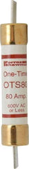 Ferraz Shawmut - 300 VDC, 600 VAC, 80 Amp, Fast-Acting General Purpose Fuse - Clip Mount, 7-7/8" OAL, 20 at DC, 50 at AC kA Rating, 1-5/16" Diam - All Tool & Supply