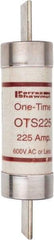 Ferraz Shawmut - 300 VDC, 600 VAC, 225 Amp, Fast-Acting General Purpose Fuse - Clip Mount, 11-5/8" OAL, 20 at DC, 50 at AC kA Rating, 2-9/16" Diam - All Tool & Supply