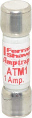 Ferraz Shawmut - 600 VAC/VDC, 1 Amp, Fast-Acting General Purpose Fuse - Clip Mount, 1-1/2" OAL, 100 at AC/DC kA Rating, 13/32" Diam - All Tool & Supply