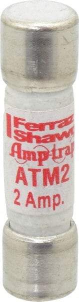 Ferraz Shawmut - 600 VAC/VDC, 2 Amp, Fast-Acting General Purpose Fuse - Clip Mount, 1-1/2" OAL, 100 at AC/DC kA Rating, 13/32" Diam - All Tool & Supply