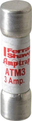 Ferraz Shawmut - 600 VAC/VDC, 3 Amp, Fast-Acting General Purpose Fuse - Clip Mount, 1-1/2" OAL, 100 at AC/DC kA Rating, 13/32" Diam - All Tool & Supply