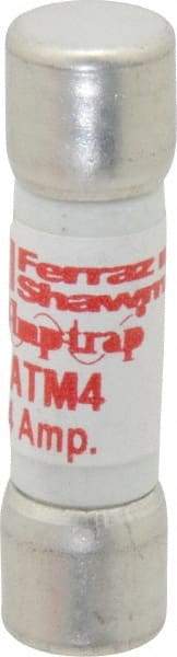 Ferraz Shawmut - 600 VAC/VDC, 4 Amp, Fast-Acting Midget Fuse - Clip Mount, 1-1/2" OAL, 100 at AC/DC kA Rating, 13/32" Diam - All Tool & Supply