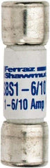 Ferraz Shawmut - 600 VAC, 1.6 Amp, Fast-Acting General Purpose Fuse - Clip Mount, 1-3/8" OAL, 100 at AC kA Rating, 13/32" Diam - All Tool & Supply