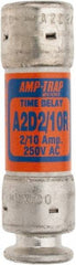 Ferraz Shawmut - 250 VAC/VDC, 0.2 Amp, Time Delay General Purpose Fuse - Clip Mount, 51mm OAL, 100 at DC, 200 at AC kA Rating, 9/16" Diam - All Tool & Supply