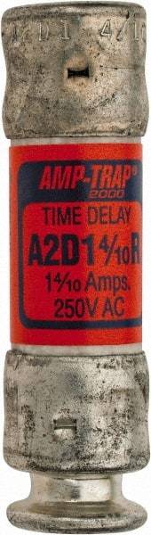 Ferraz Shawmut - 250 VAC/VDC, 1.4 Amp, Time Delay General Purpose Fuse - Clip Mount, 51mm OAL, 100 at DC, 200 at AC kA Rating, 9/16" Diam - All Tool & Supply