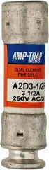 Ferraz Shawmut - 250 VAC/VDC, 3.5 Amp, Time Delay General Purpose Fuse - Clip Mount, 51mm OAL, 100 at DC, 200 at AC kA Rating, 9/16" Diam - All Tool & Supply