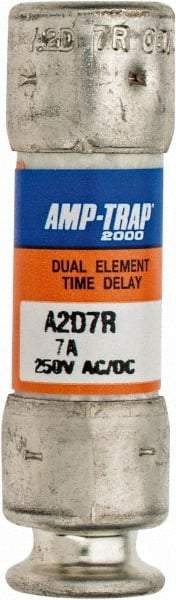 Ferraz Shawmut - 250 VAC/VDC, 7 Amp, Time Delay General Purpose Fuse - Clip Mount, 51mm OAL, 100 at DC, 200 at AC kA Rating, 9/16" Diam - All Tool & Supply