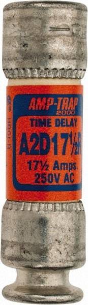 Ferraz Shawmut - 250 VAC/VDC, 17.5 Amp, Time Delay General Purpose Fuse - Clip Mount, 51mm OAL, 100 at DC, 200 at AC kA Rating, 9/16" Diam - All Tool & Supply