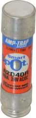 Ferraz Shawmut - 250 VAC/VDC, 40 Amp, Time Delay General Purpose Fuse - Clip Mount, 76mm OAL, 100 at DC, 200 at AC kA Rating, 13/16" Diam - All Tool & Supply