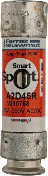 Ferraz Shawmut - 250 VAC/VDC, 45 Amp, Time Delay General Purpose Fuse - Clip Mount, 76mm OAL, 100 at DC, 200 at AC kA Rating, 13/16" Diam - All Tool & Supply