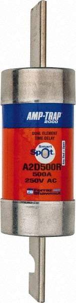 Ferraz Shawmut - 250 VAC/VDC, 500 Amp, Time Delay General Purpose Fuse - Clip Mount, 10-3/8" OAL, 100 at DC, 200 at AC kA Rating, 2-9/16" Diam - All Tool & Supply