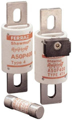 Ferraz Shawmut - 450 VDC, 500 VAC, 600 Amp, Fast-Acting Semiconductor/High Speed Fuse - Bolt-on Mount, 4-15/32" OAL, 100 at AC, 79 at DC kA Rating, 2" Diam - All Tool & Supply