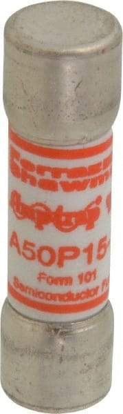 Ferraz Shawmut - 450 VDC, 500 VAC, 15 Amp, Fast-Acting Semiconductor/High Speed Fuse - Clip Mount, 50.8mm OAL, 100 at AC, 79 at DC kA Rating, 9/16" Diam - All Tool & Supply