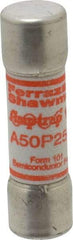 Ferraz Shawmut - 450 VDC, 500 VAC, 25 Amp, Fast-Acting Semiconductor/High Speed Fuse - Clip Mount, 50.8mm OAL, 100 at AC, 79 at DC kA Rating, 9/16" Diam - All Tool & Supply